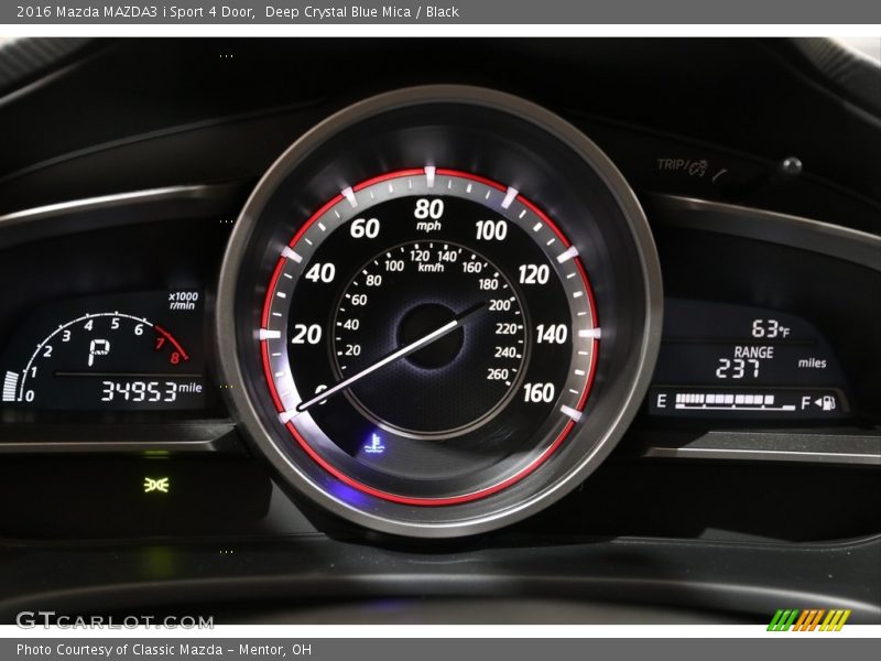  2016 MAZDA3 i Sport 4 Door i Sport 4 Door Gauges