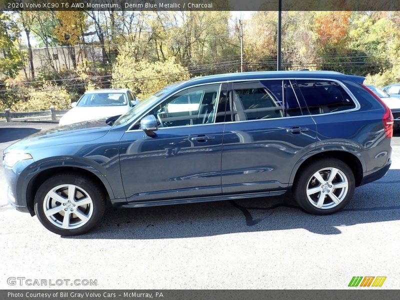 Denim Blue Metallic / Charcoal 2020 Volvo XC90 T6 AWD Momentum