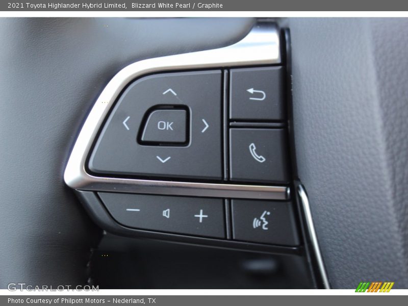 Blizzard White Pearl / Graphite 2021 Toyota Highlander Hybrid Limited