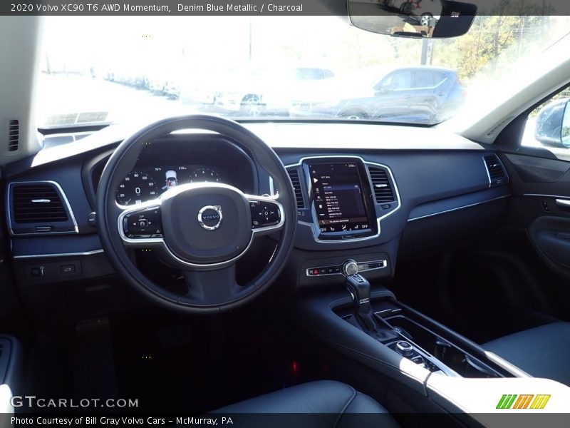 Denim Blue Metallic / Charcoal 2020 Volvo XC90 T6 AWD Momentum
