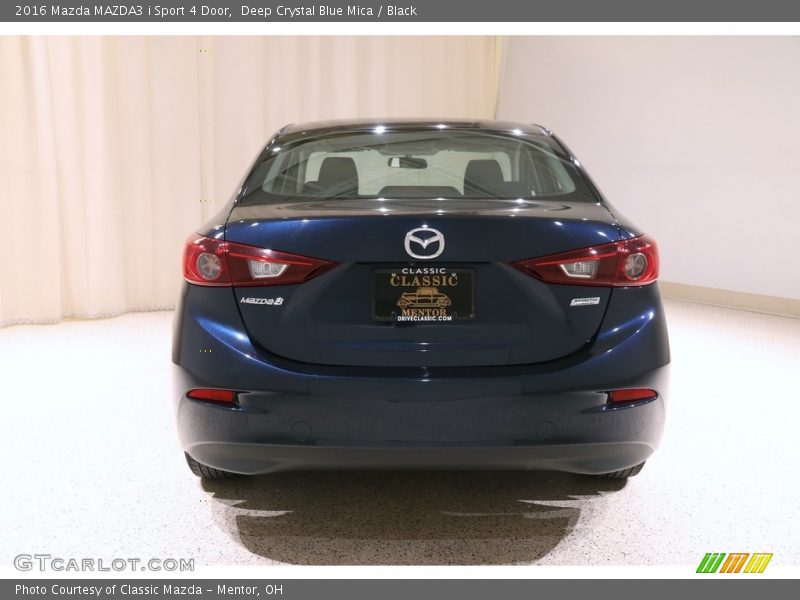 Deep Crystal Blue Mica / Black 2016 Mazda MAZDA3 i Sport 4 Door