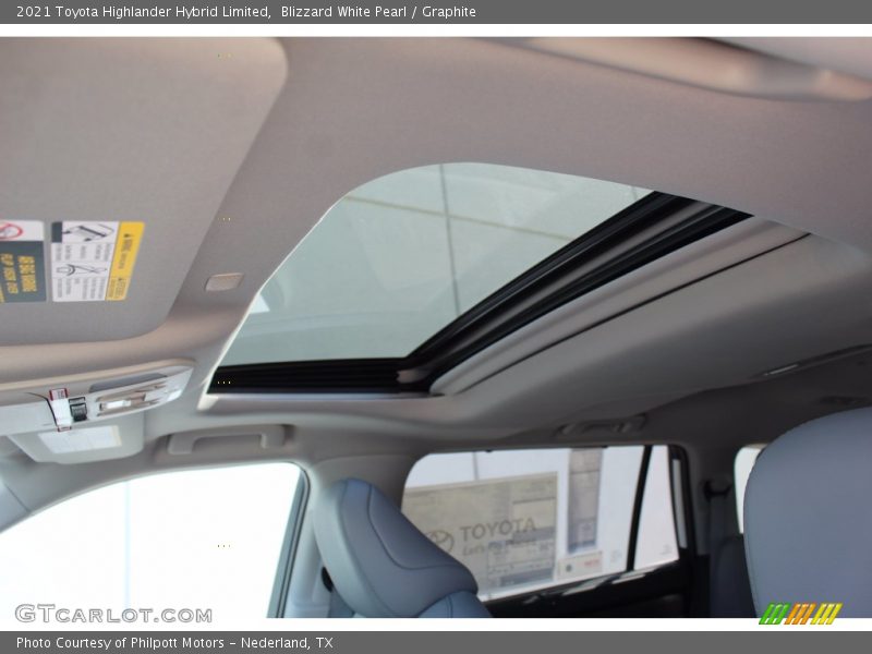 Blizzard White Pearl / Graphite 2021 Toyota Highlander Hybrid Limited