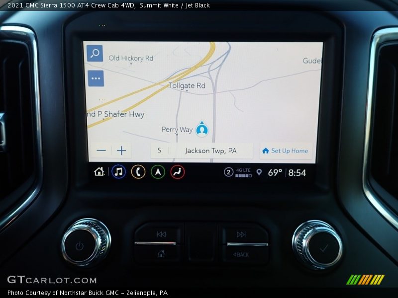 Navigation of 2021 Sierra 1500 AT4 Crew Cab 4WD
