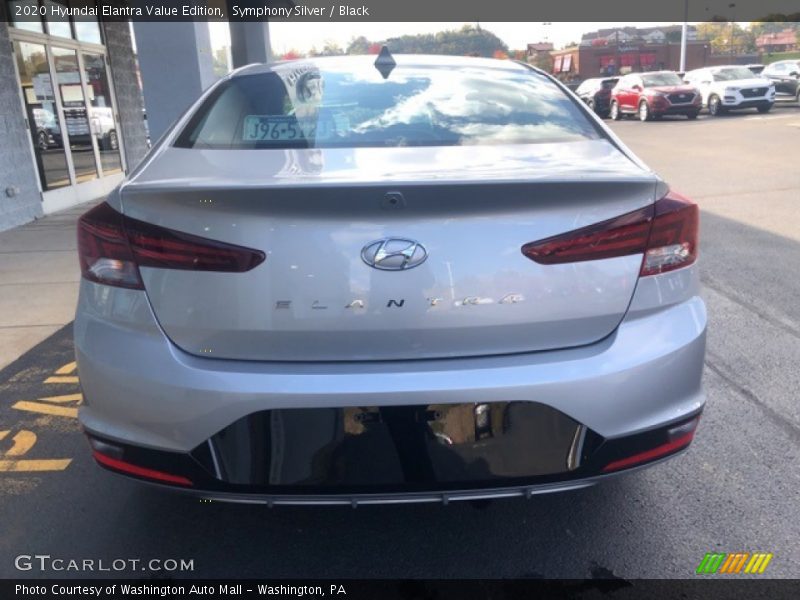 Symphony Silver / Black 2020 Hyundai Elantra Value Edition
