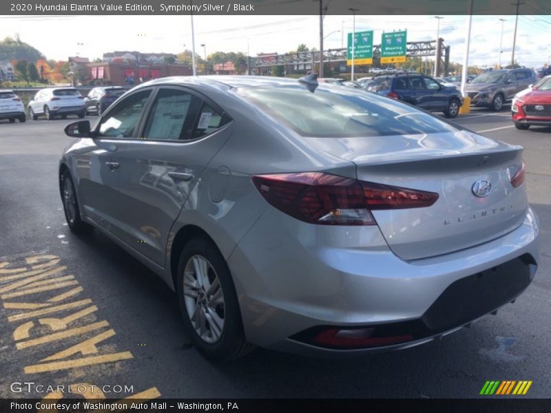 Symphony Silver / Black 2020 Hyundai Elantra Value Edition