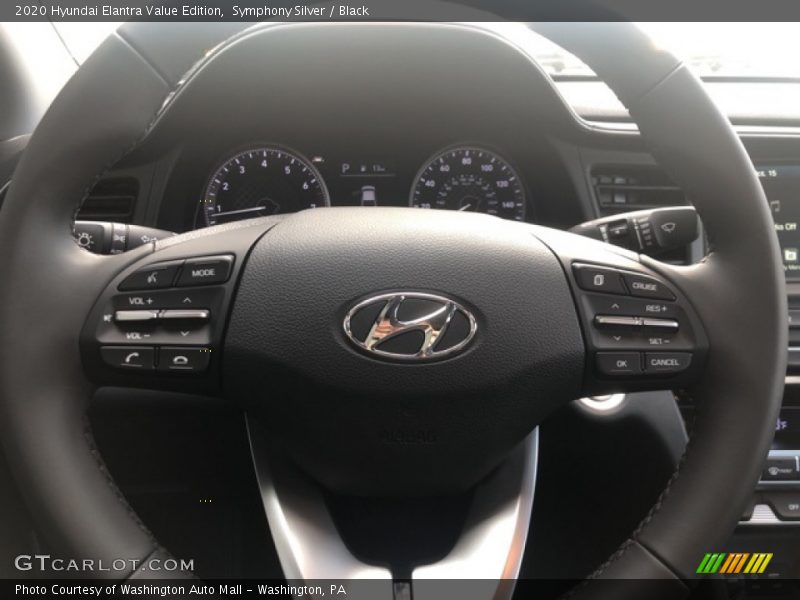 Symphony Silver / Black 2020 Hyundai Elantra Value Edition