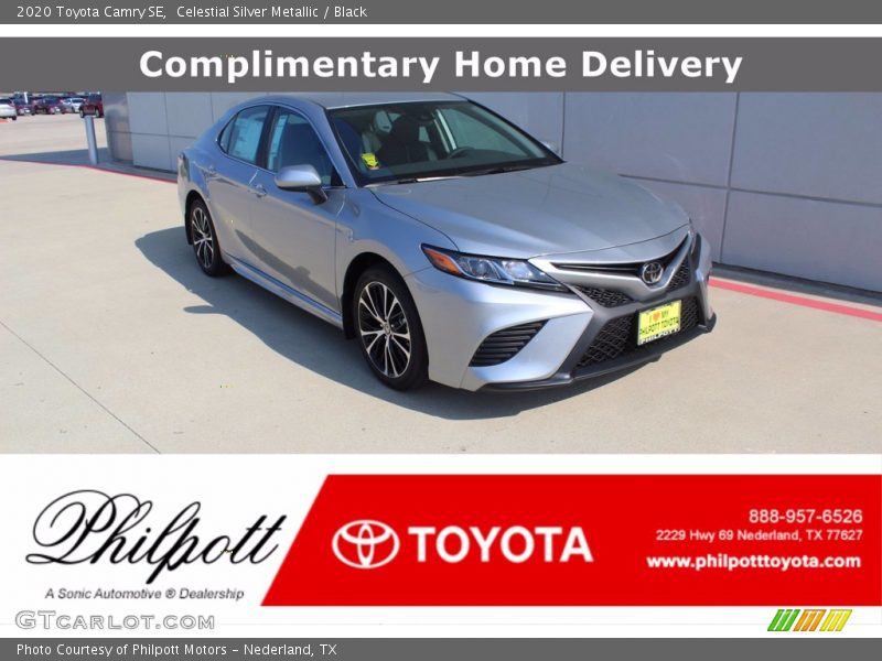Celestial Silver Metallic / Black 2020 Toyota Camry SE