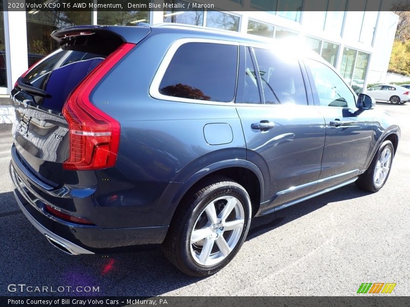 Denim Blue Metallic / Maroon 2020 Volvo XC90 T6 AWD Momentum