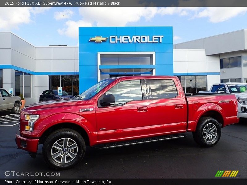 Ruby Red Metallic / Black 2015 Ford F150 XLT SuperCrew 4x4