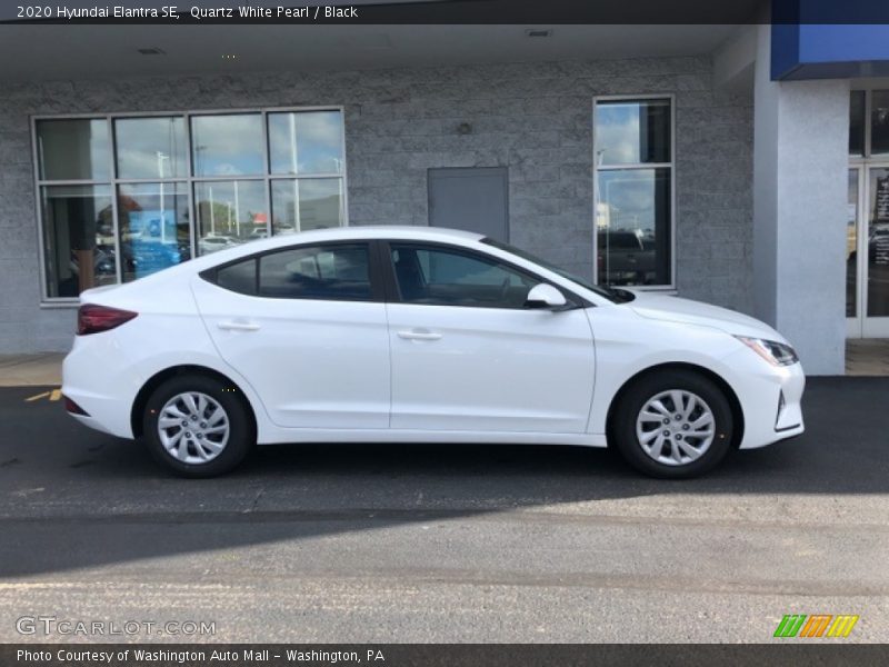 Quartz White Pearl / Black 2020 Hyundai Elantra SE