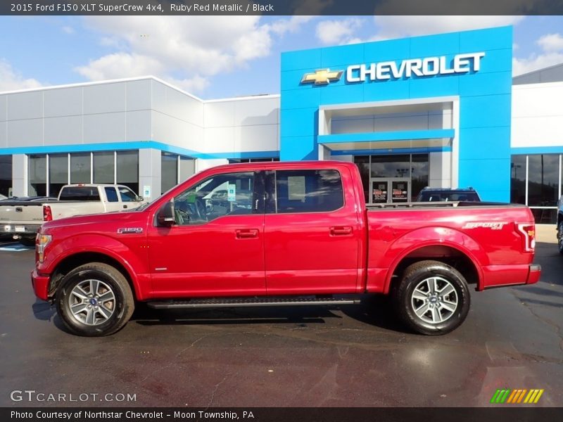 Ruby Red Metallic / Black 2015 Ford F150 XLT SuperCrew 4x4