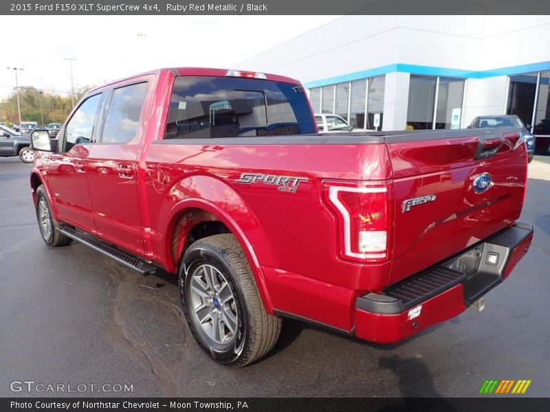Ruby Red Metallic / Black 2015 Ford F150 XLT SuperCrew 4x4