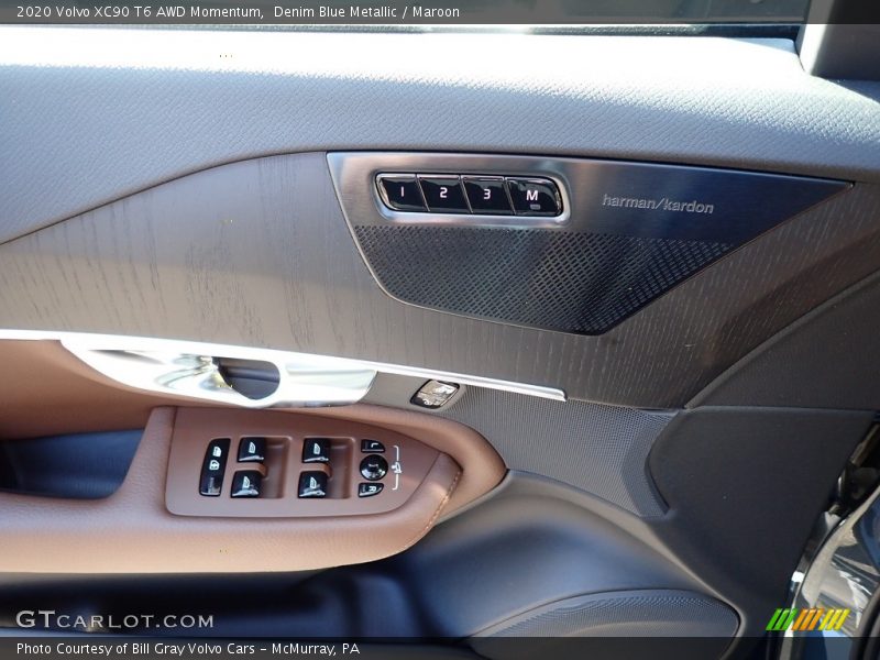 Denim Blue Metallic / Maroon 2020 Volvo XC90 T6 AWD Momentum
