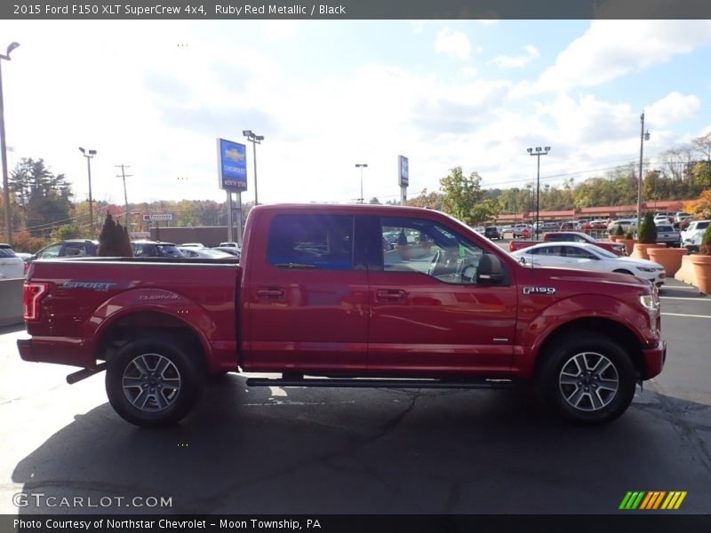 Ruby Red Metallic / Black 2015 Ford F150 XLT SuperCrew 4x4
