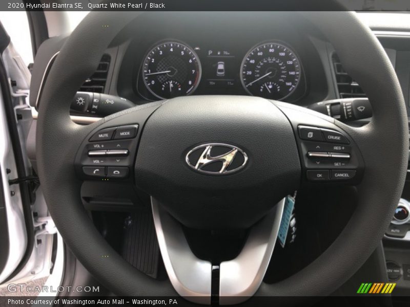 Quartz White Pearl / Black 2020 Hyundai Elantra SE