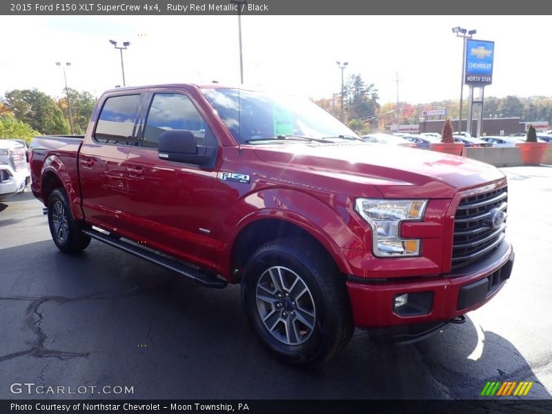 Ruby Red Metallic / Black 2015 Ford F150 XLT SuperCrew 4x4