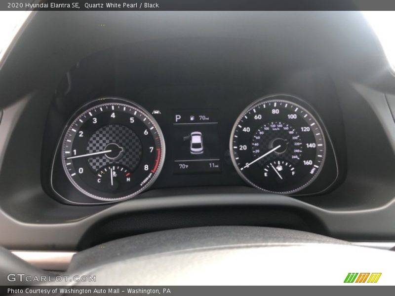 Quartz White Pearl / Black 2020 Hyundai Elantra SE