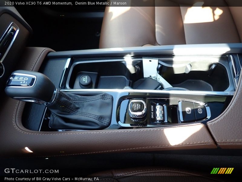 Denim Blue Metallic / Maroon 2020 Volvo XC90 T6 AWD Momentum