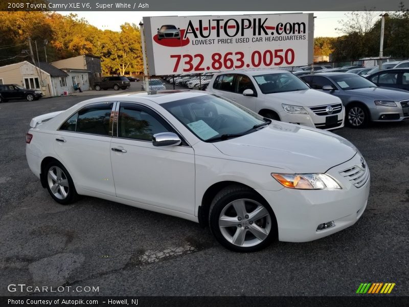 Super White / Ash 2008 Toyota Camry XLE V6