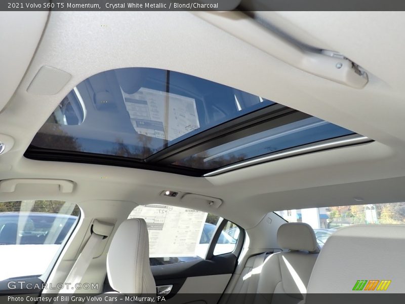 Crystal White Metallic / Blond/Charcoal 2021 Volvo S60 T5 Momentum