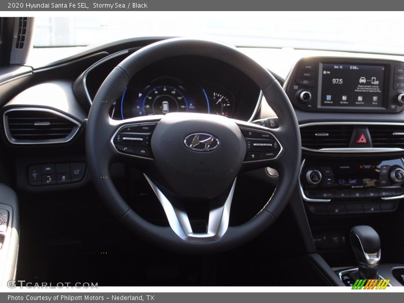 Stormy Sea / Black 2020 Hyundai Santa Fe SEL