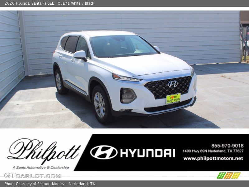 Quartz White / Black 2020 Hyundai Santa Fe SEL