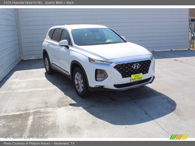 Quartz White / Black 2020 Hyundai Santa Fe SEL