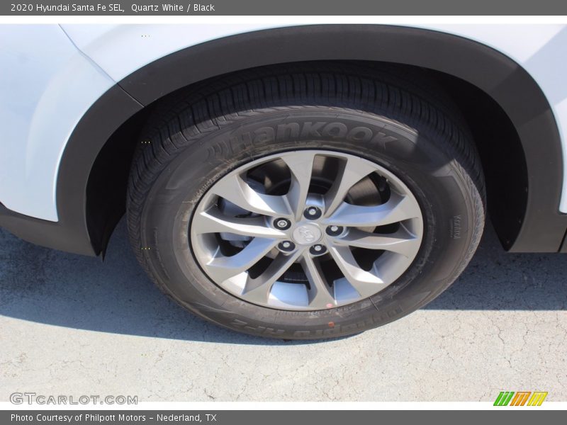 Quartz White / Black 2020 Hyundai Santa Fe SEL