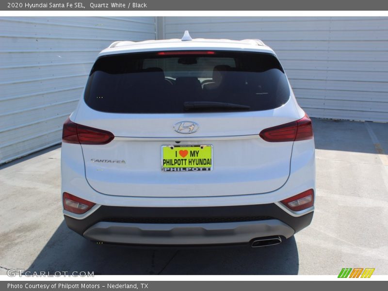 Quartz White / Black 2020 Hyundai Santa Fe SEL