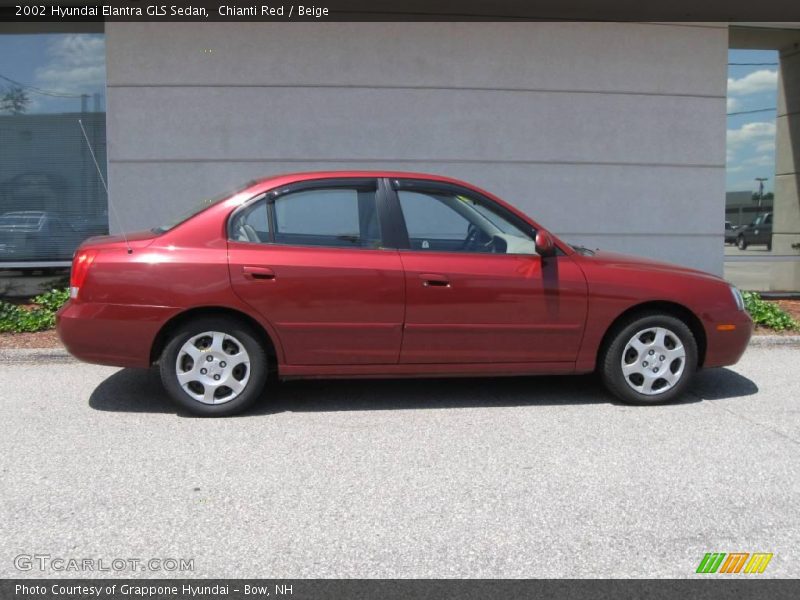 Chianti Red / Beige 2002 Hyundai Elantra GLS Sedan