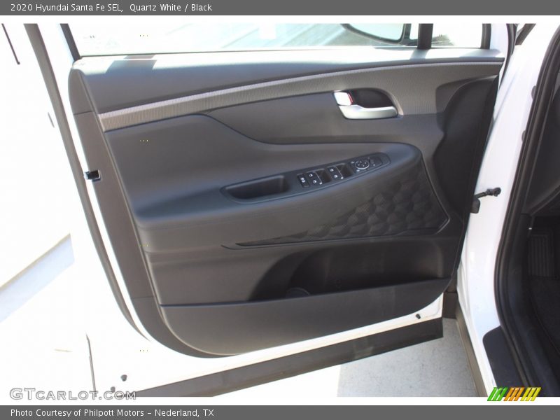 Quartz White / Black 2020 Hyundai Santa Fe SEL