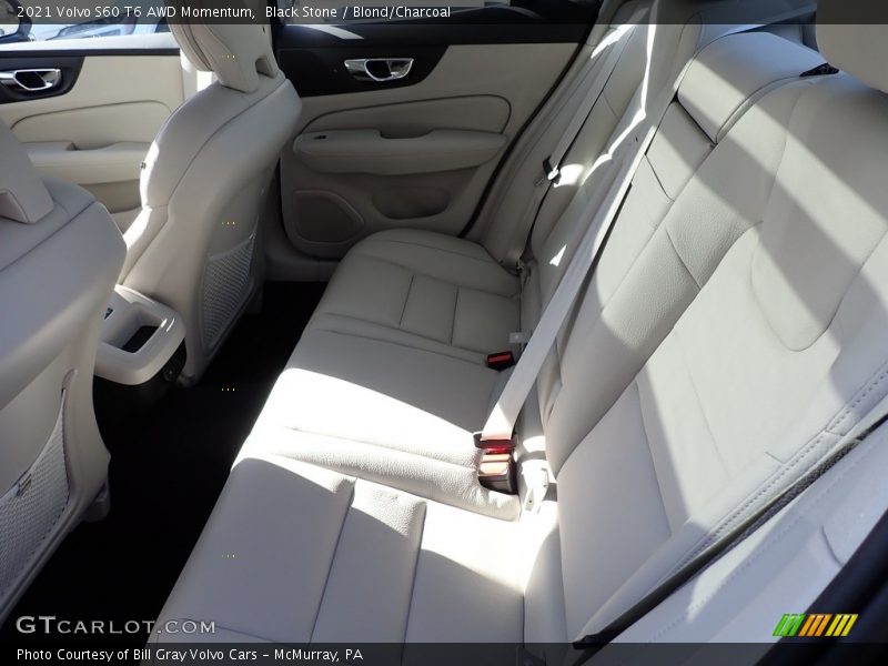 Black Stone / Blond/Charcoal 2021 Volvo S60 T6 AWD Momentum