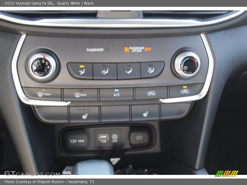 Quartz White / Black 2020 Hyundai Santa Fe SEL