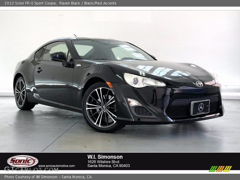 Raven Black / Black/Red Accents 2013 Scion FR-S Sport Coupe