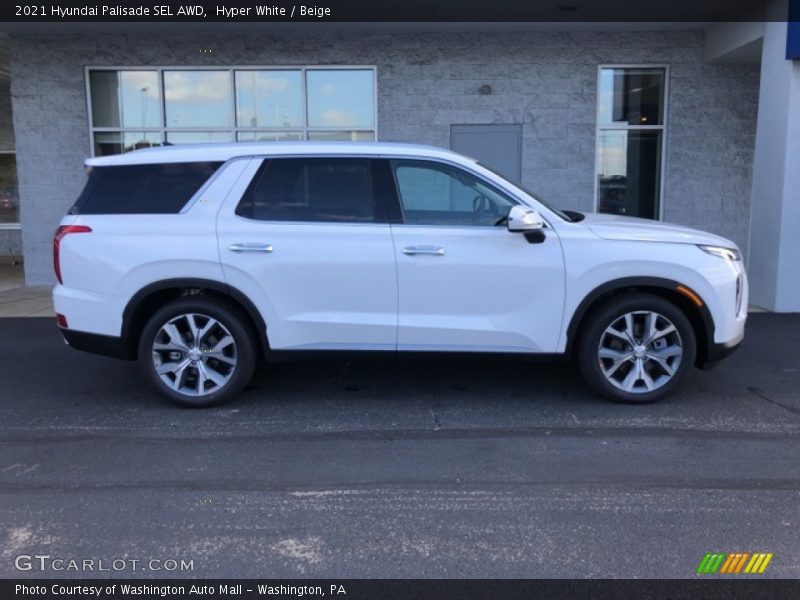 Hyper White / Beige 2021 Hyundai Palisade SEL AWD
