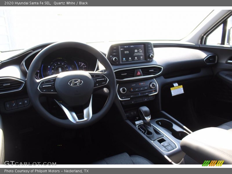 Quartz White / Black 2020 Hyundai Santa Fe SEL