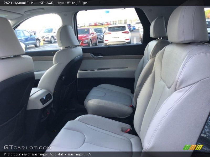 Hyper White / Beige 2021 Hyundai Palisade SEL AWD