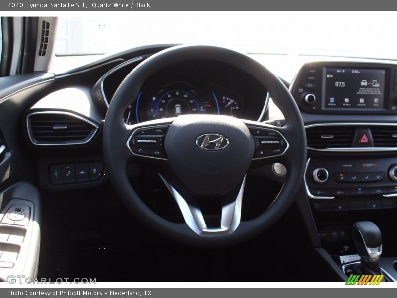 Quartz White / Black 2020 Hyundai Santa Fe SEL