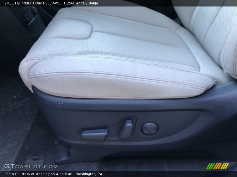 Hyper White / Beige 2021 Hyundai Palisade SEL AWD