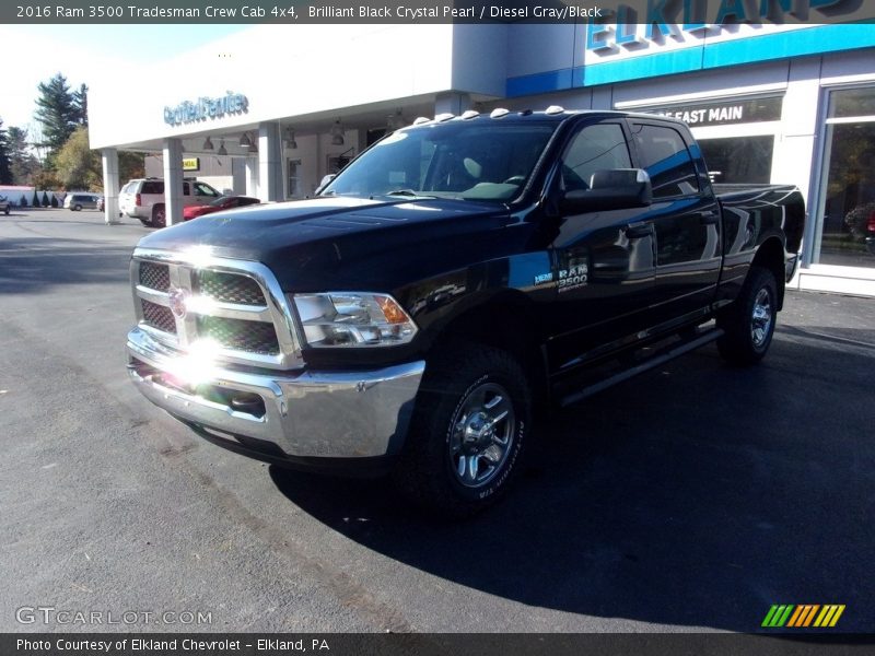 Brilliant Black Crystal Pearl / Diesel Gray/Black 2016 Ram 3500 Tradesman Crew Cab 4x4