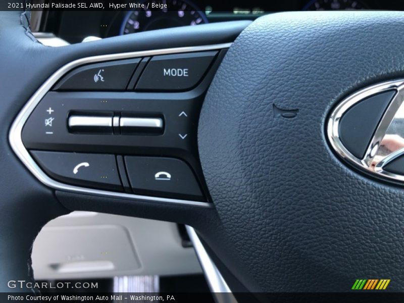 Hyper White / Beige 2021 Hyundai Palisade SEL AWD