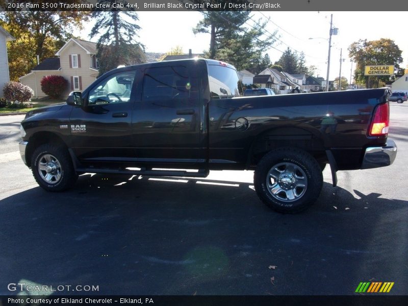 Brilliant Black Crystal Pearl / Diesel Gray/Black 2016 Ram 3500 Tradesman Crew Cab 4x4