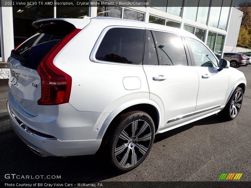 Crystal White Metallic / Blonde/Charcoal 2021 Volvo XC90 T6 AWD Inscription