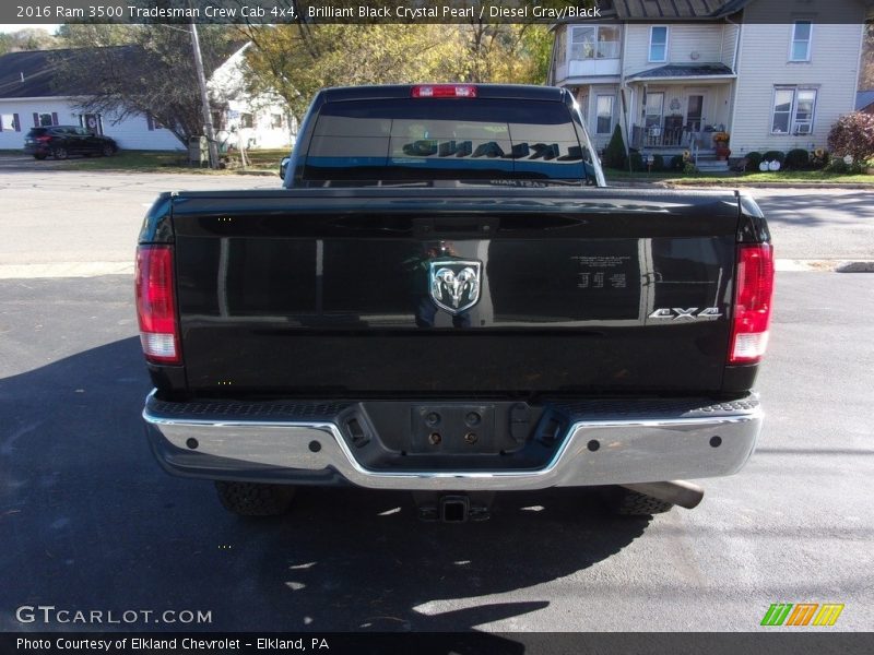 Brilliant Black Crystal Pearl / Diesel Gray/Black 2016 Ram 3500 Tradesman Crew Cab 4x4