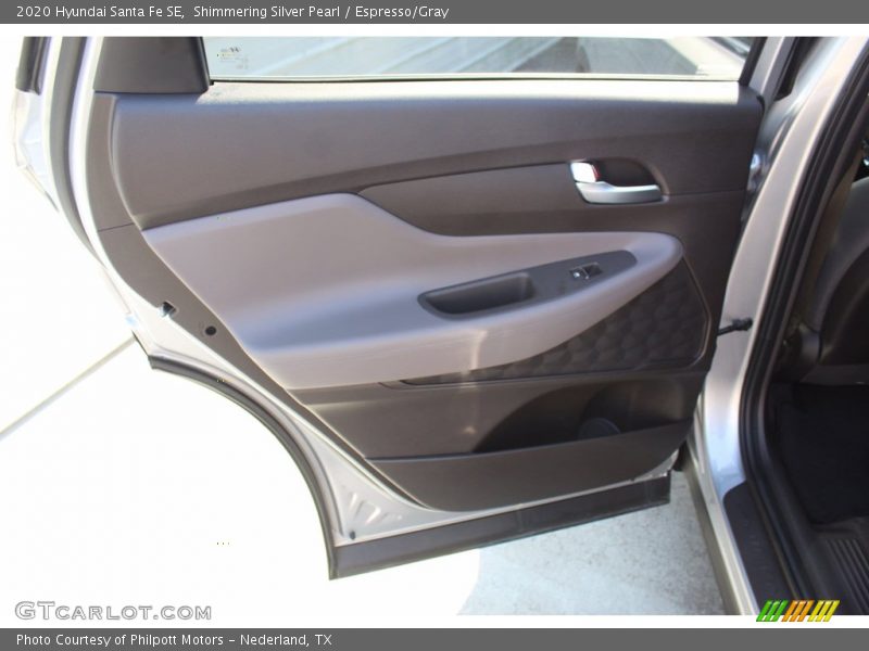 Shimmering Silver Pearl / Espresso/Gray 2020 Hyundai Santa Fe SE