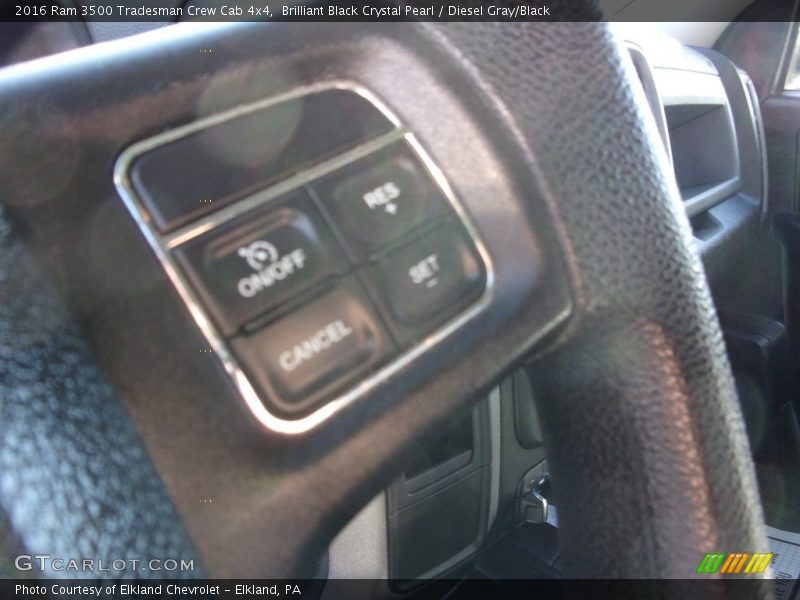 Brilliant Black Crystal Pearl / Diesel Gray/Black 2016 Ram 3500 Tradesman Crew Cab 4x4