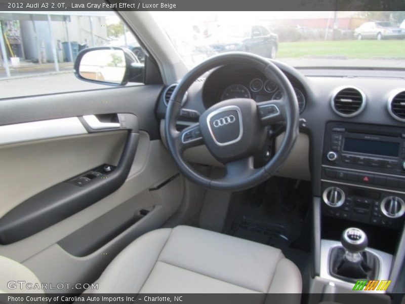 Lava Gray Pearl Effect / Luxor Beige 2012 Audi A3 2.0T