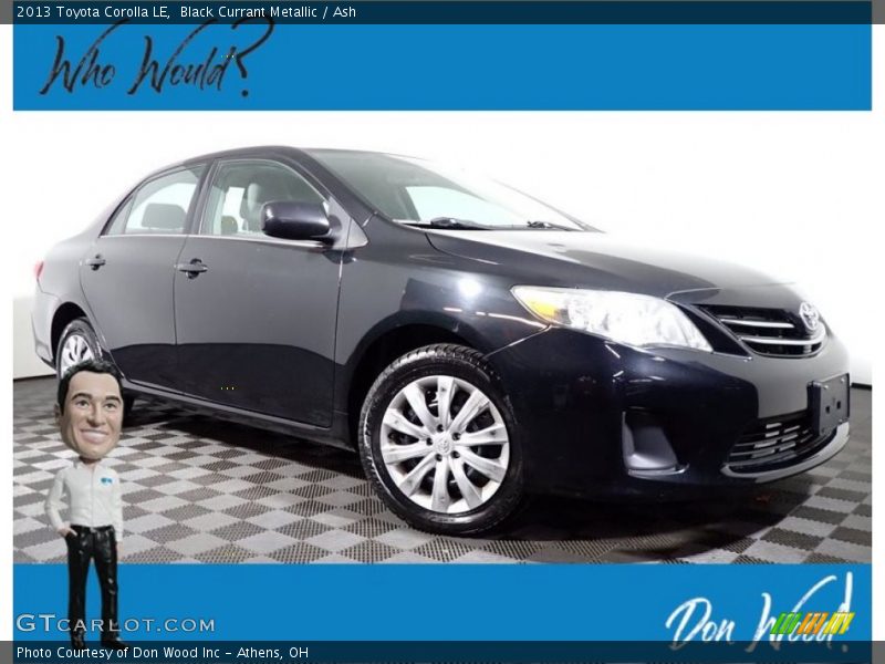 Black Currant Metallic / Ash 2013 Toyota Corolla LE