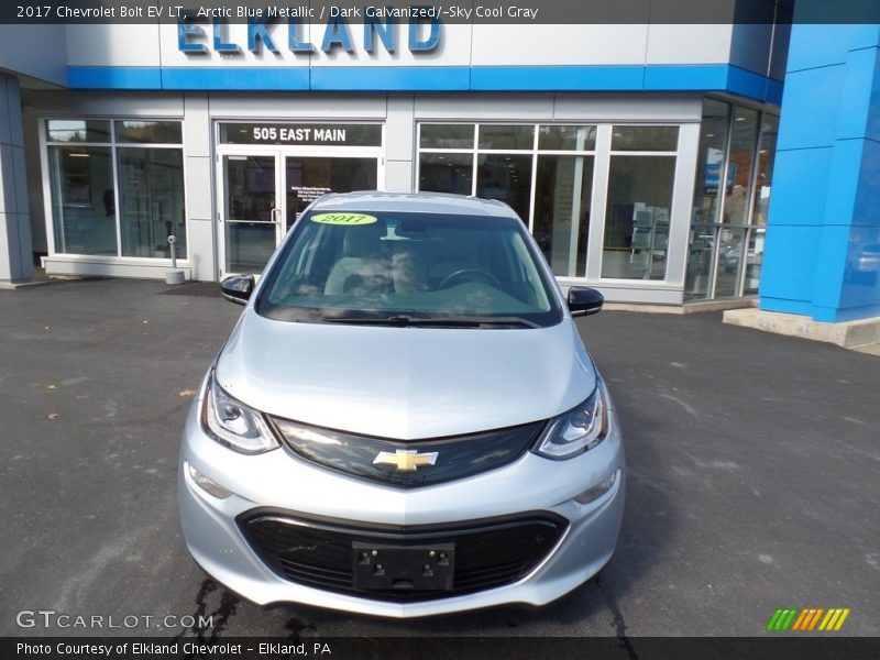 Arctic Blue Metallic / Dark Galvanized/­Sky Cool Gray 2017 Chevrolet Bolt EV LT
