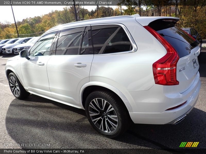 Crystal White Metallic / Charcoal 2021 Volvo XC90 T6 AWD Momentum